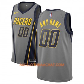 Maillot NBA Indiana Pacers Personnalisable 2018-19 Nike City Edition Gris Swingman - Homme